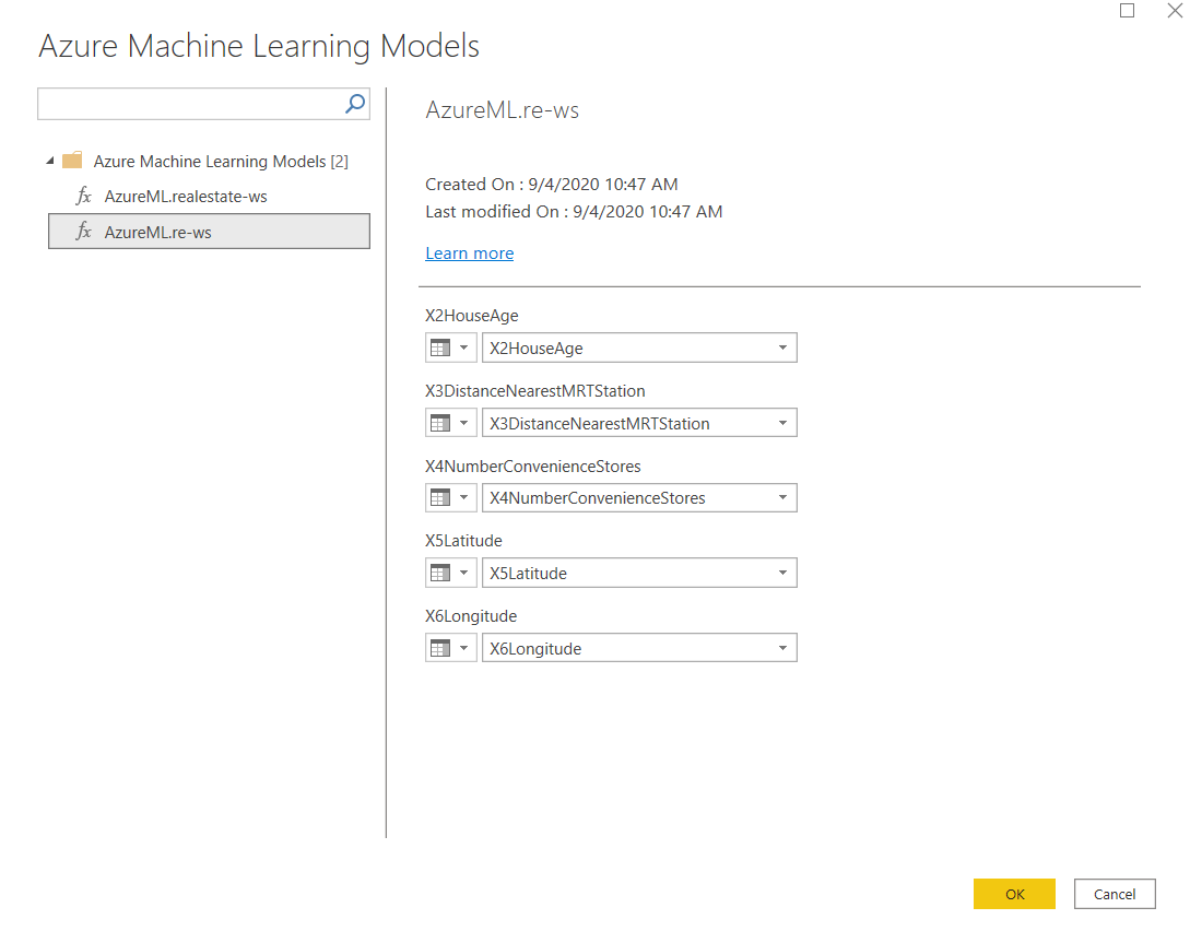 Parameter mapping