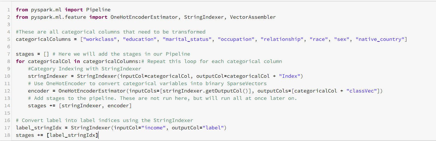 Transforming categorical columns