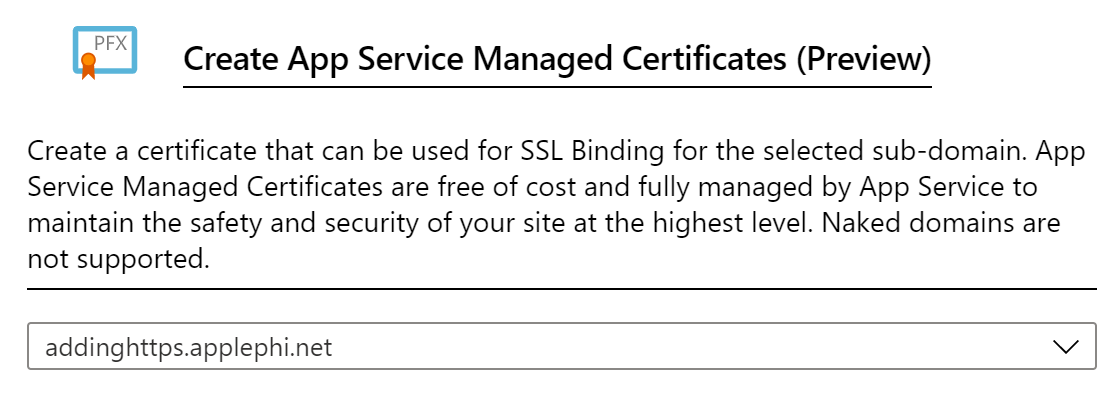 Peter Free Certificates for Azure Web Apps